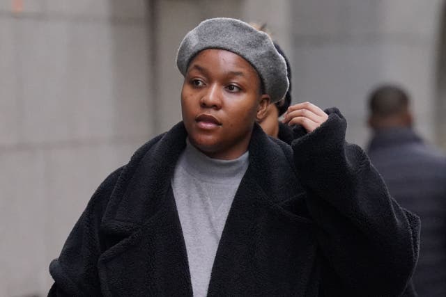 Sonia Ekweremadu, 25, outside the Old Bailey, in central London, where she, her parents Ike and Beatrice Ekweremadu and Obinna Obeta, 51, are on trial charged in relation to an alleged plot to bring a young man from Nigeria for his kidney to be harvested (Jonathan Brady/PA)