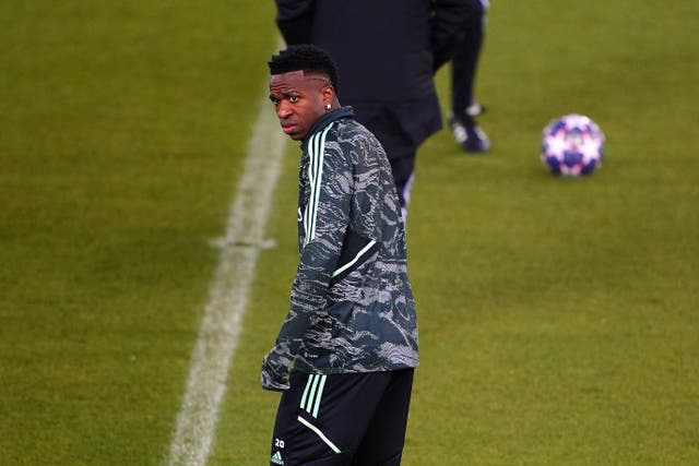 Real Madrid manager Carlo Ancelotti believes Vinicius Jr, pictured, is fully focused on football (Peter Byrne/PA)