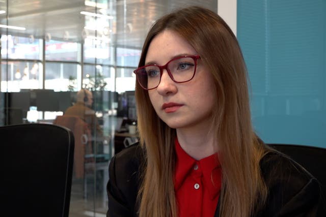 Valeria Kovtun, a Ukrainian disinformation expert, spoke to the PA news agency on social media impact on the war (PA)