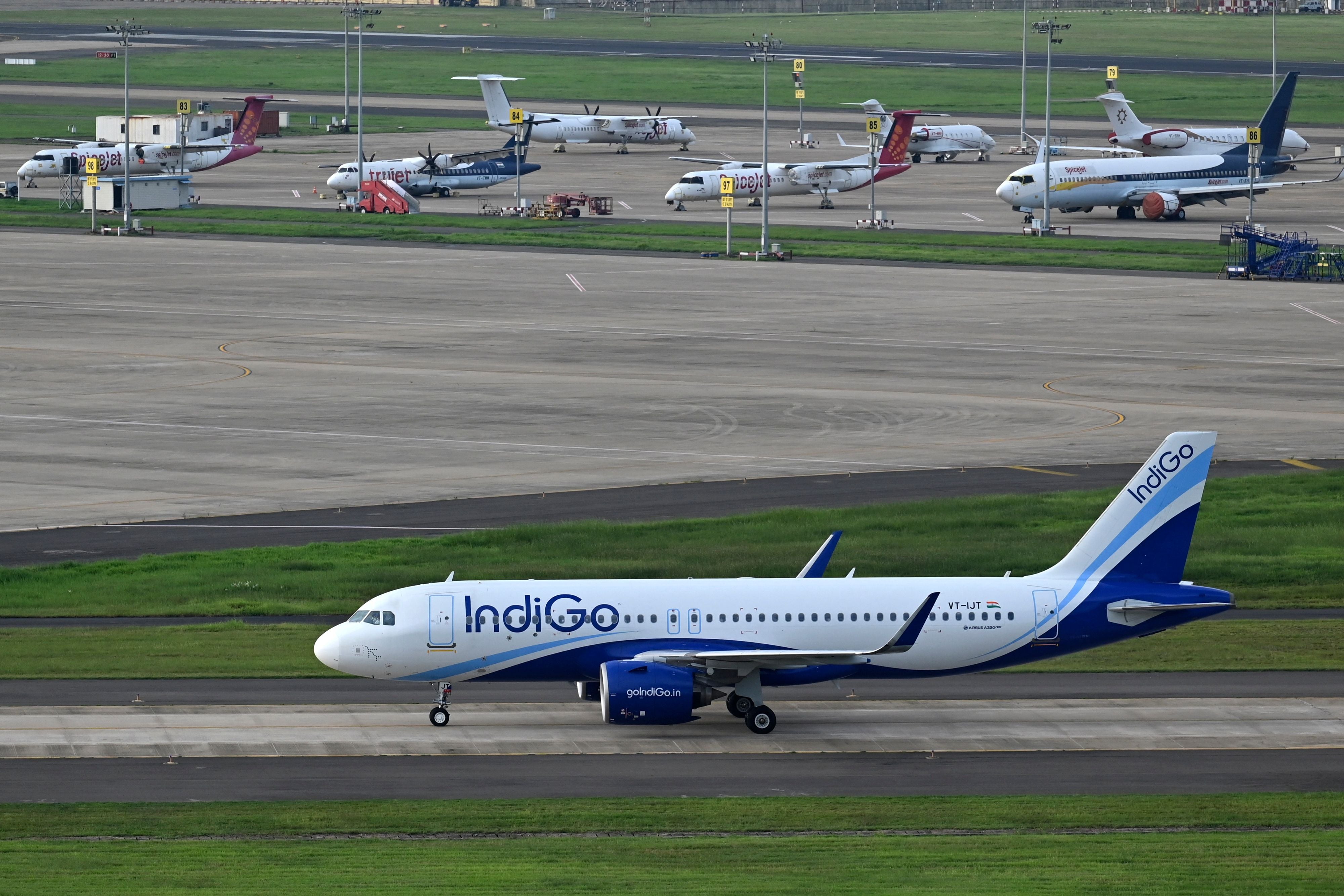 File: An IndiGo Airline passenger aircraft prepares to take-off from the Anna International Airport on the occasion of the International Day of the Air Traffic Controller, in Chennai on 20 October 2022