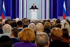 Putin rails against West in two-hour speech – and delivers nuclear warning over Ukraine