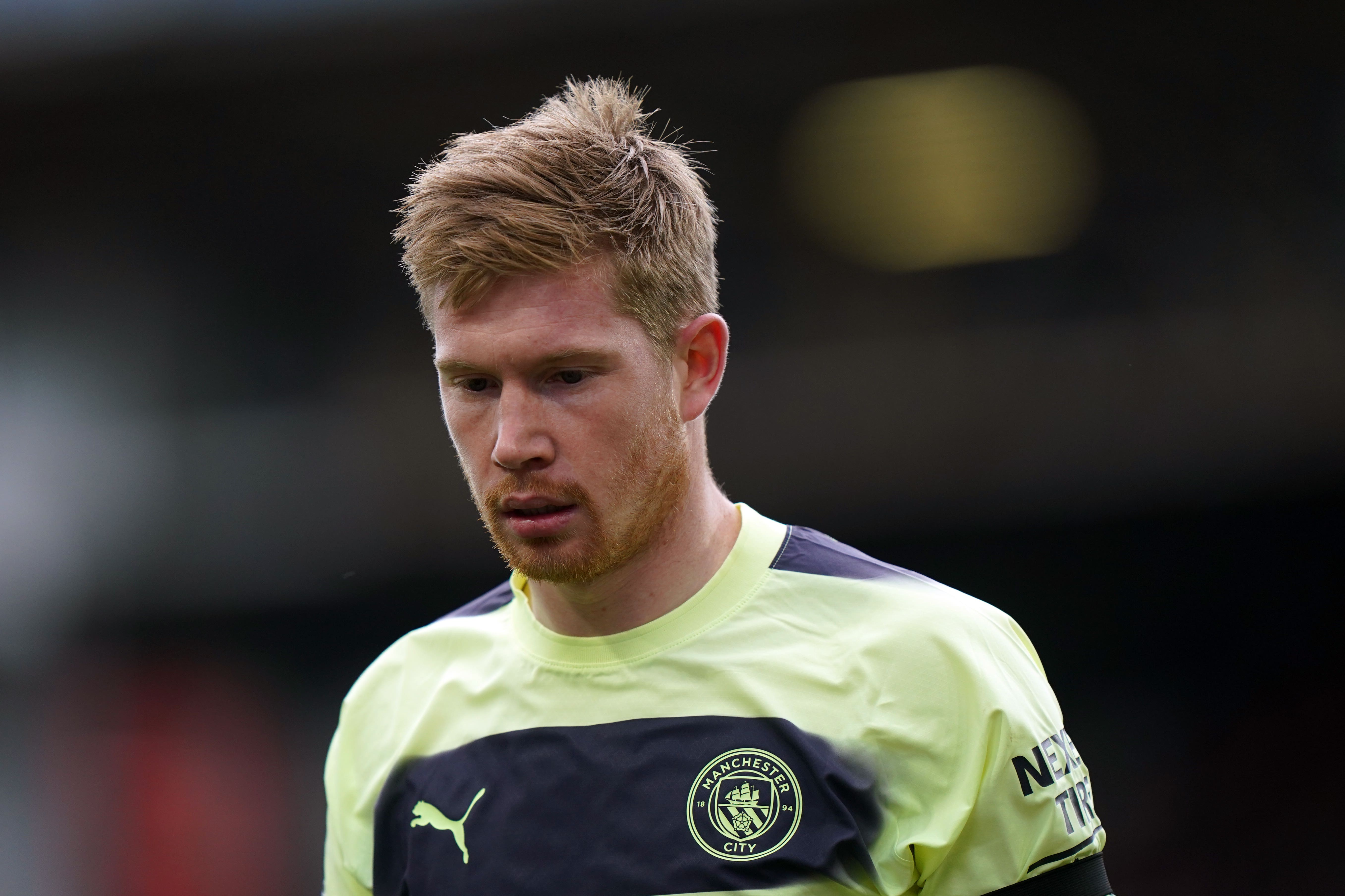 Kevin De Bruyne missed Manchester City’s training session prior to their Champions League game at RB Leipzig (Tim Goode/PA)