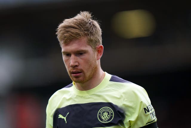 Kevin De Bruyne missed Manchester City’s training session prior to their Champions League game at RB Leipzig (Tim Goode/PA)