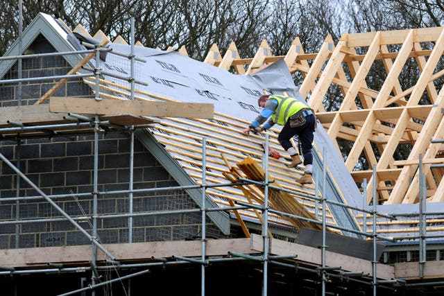 Housebuilders were put under pressure by poor house price figures on Tuesday (Rui Vieira/PA)