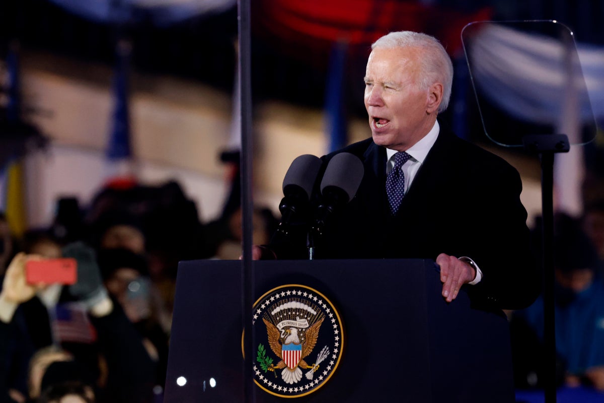 ‘Putin was wrong’: Biden hails unity of West and Ukrainians’ resolve in Warsaw address