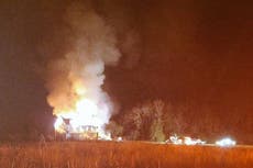 Family of nine escape massive house fire