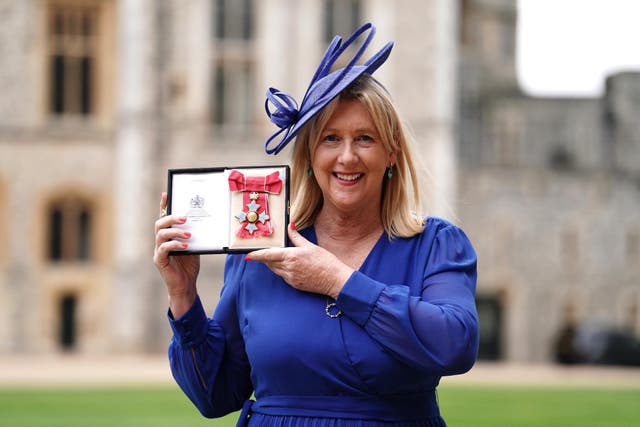 Zoe Billingham after being made a Commander of the Order of the British Empire (PA)