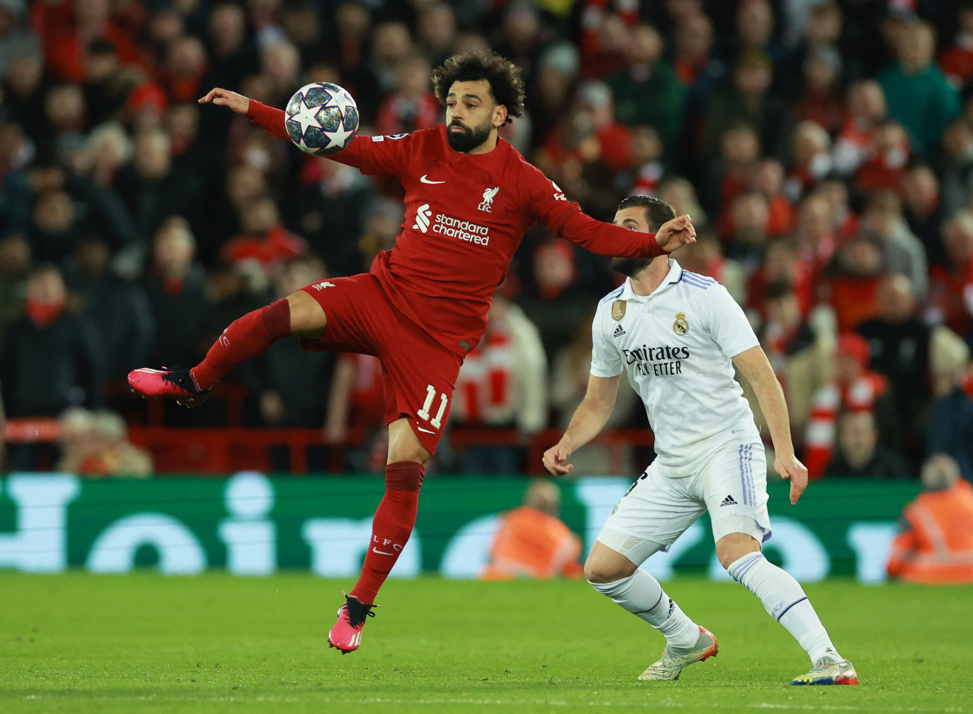Mo Salah scored to put Liverpool 2-0 up but things went downhill from there