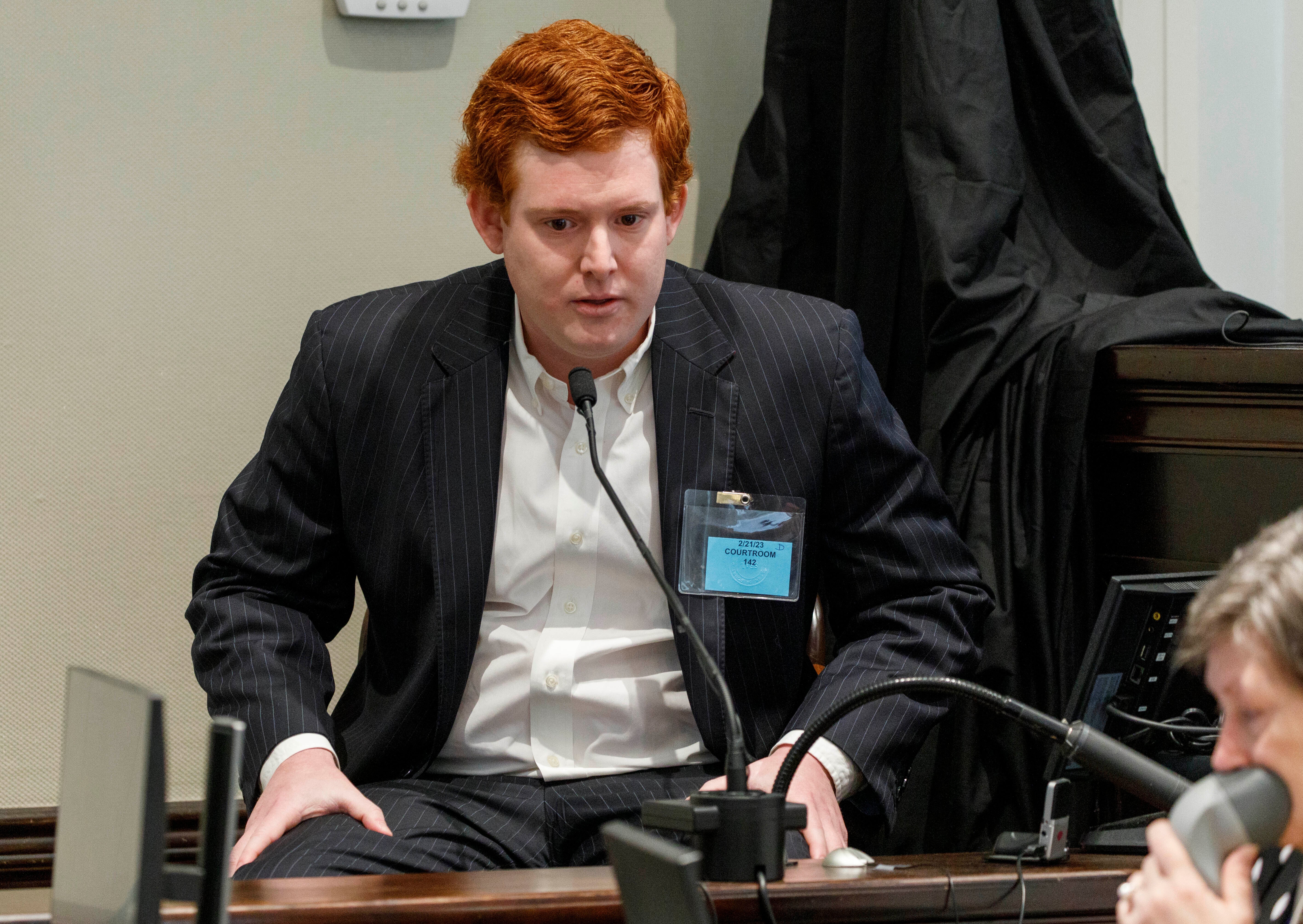 Buster Murdaugh, the son of Alex Murdaugh, testifies during his father’s trial