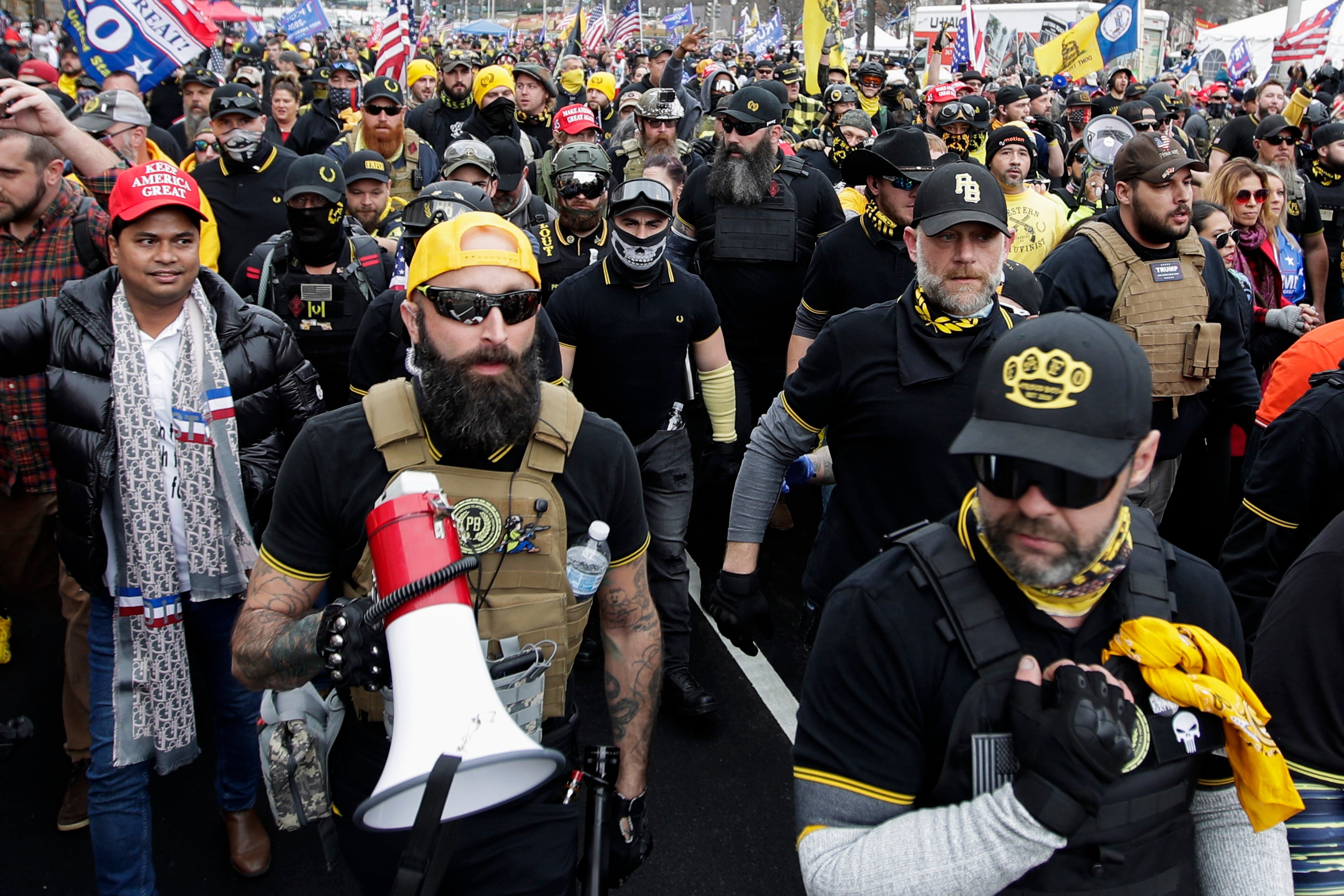 Proud Boys during a December 2020 rally