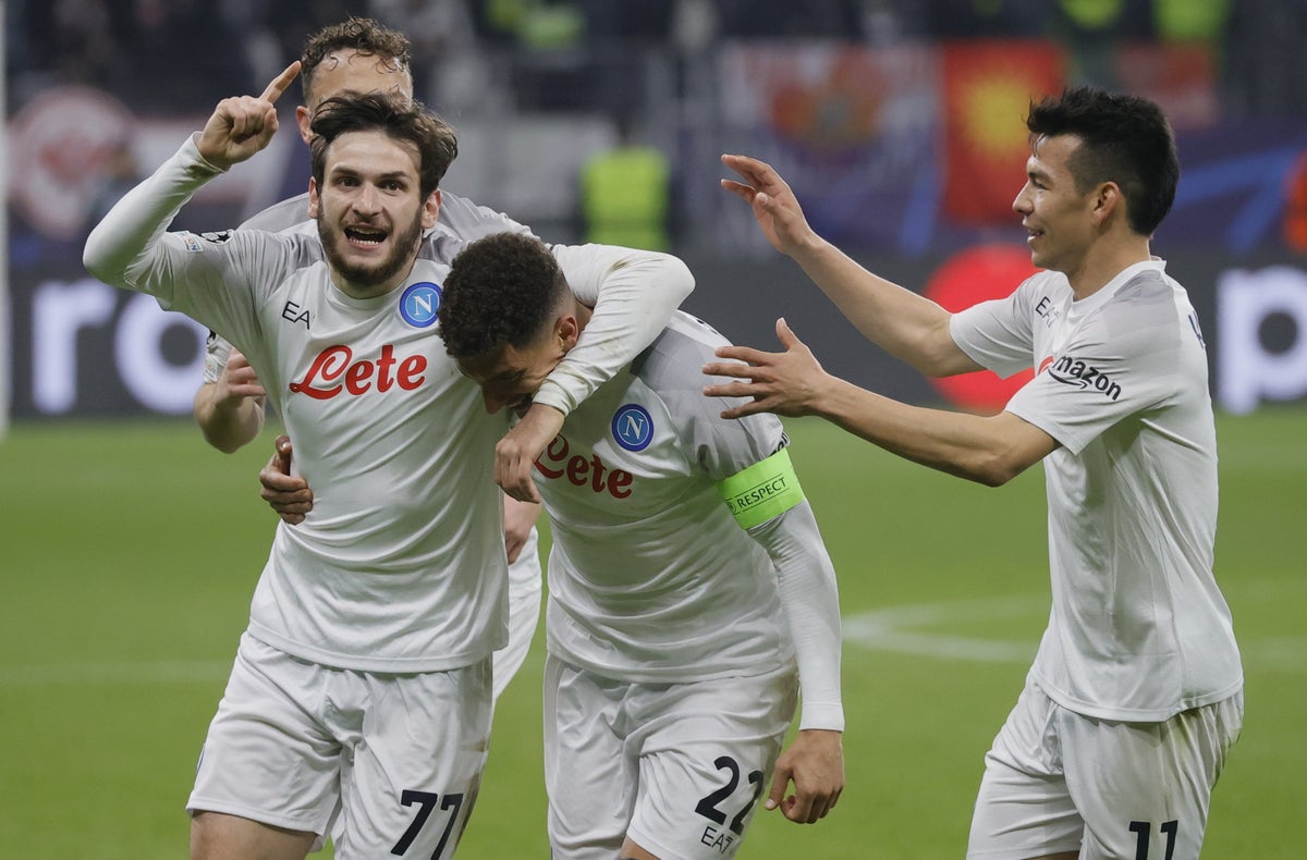 Napoli on cruise control to build first-leg lead over Eintracht Frankfurt