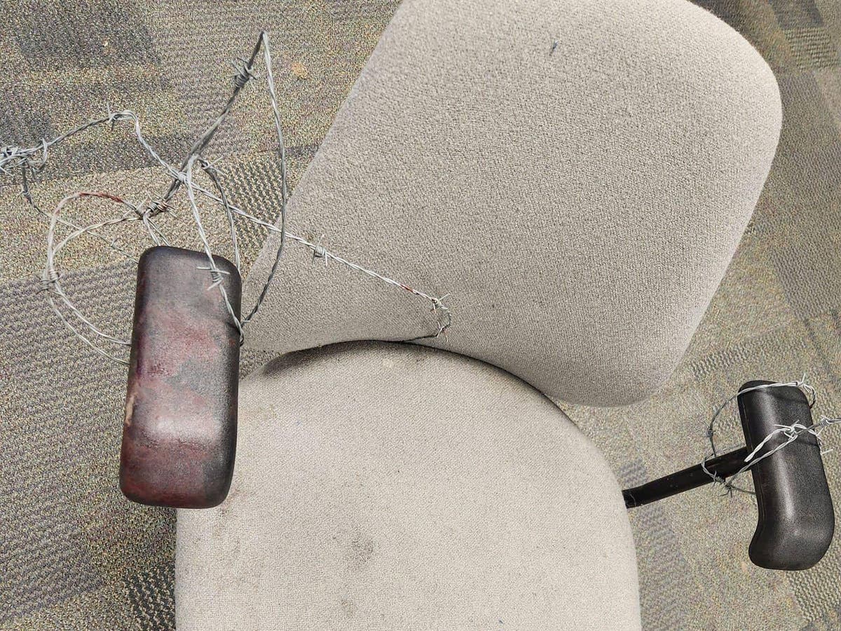 Suspects arrested for tying kidnap victim to chair with barbed wire and carving crosses into face and hands Suspects arrested for tying kidnap victim to chair with barbed wire and carving crosses into face and hands