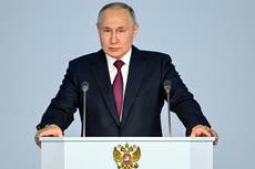 Ukraine war news – live: Russia threatens ‘further countermeasures’ after Satan II ‘test’