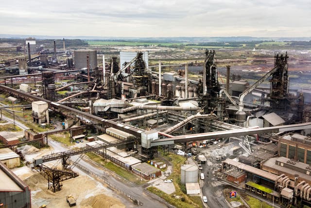 The British Steel steelworks in Scunthorpe, North Lincolnshire (PA)