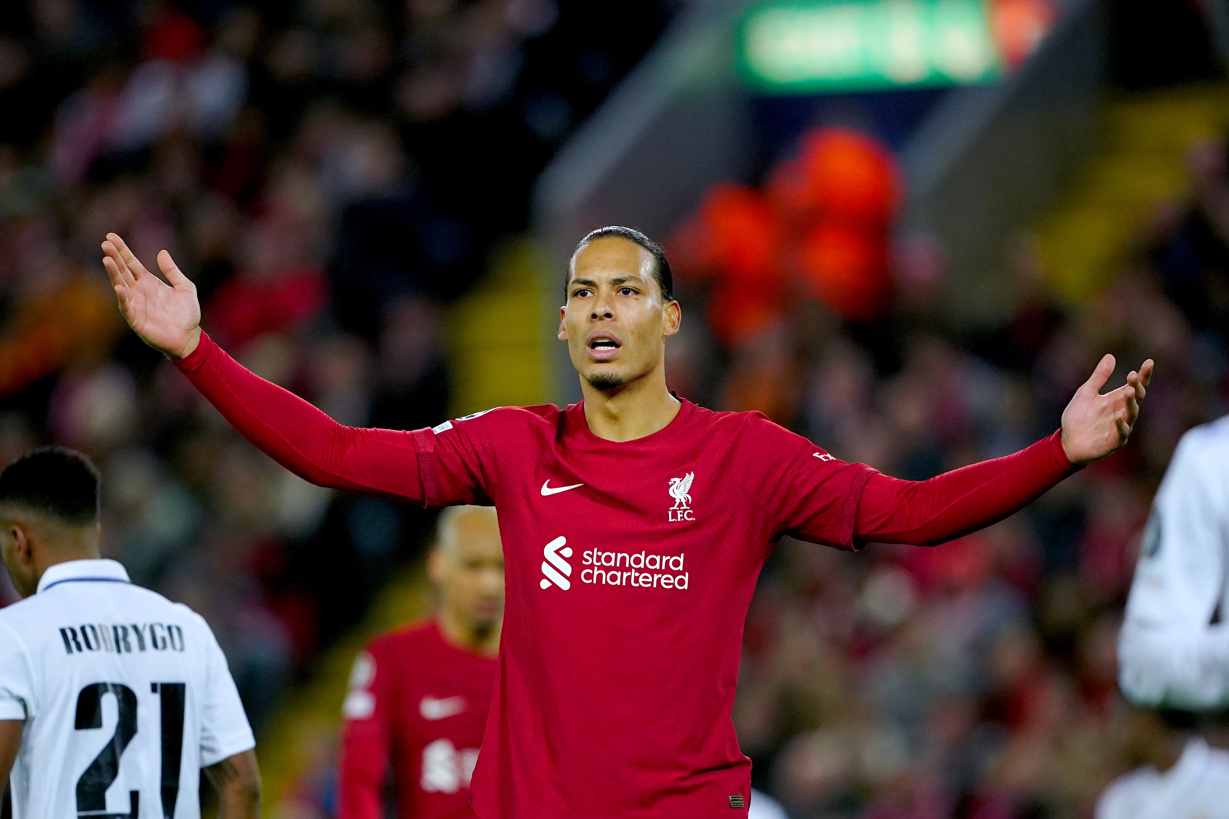 Liverpool’s Virgil van Dijk accepts staging a comeback against Real Madrid is “almost impossible” (Peter Byrne/PA)