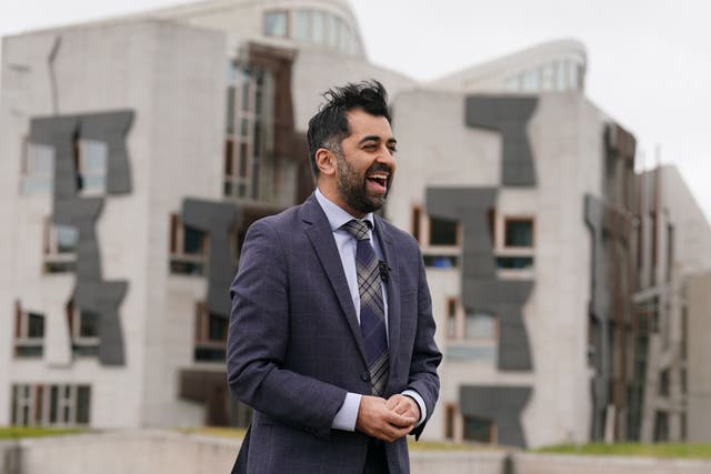 SNP leadership hopeful Humza Yousaf said it could be a ‘seminal moment’ if he becomes Scotland’s next first minister (Andrew Milligan/PA)