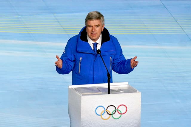 IOC president Thomas Bach says athletes must not be discriminated against because of the passport they hold (Andrew Milligan/PA)
