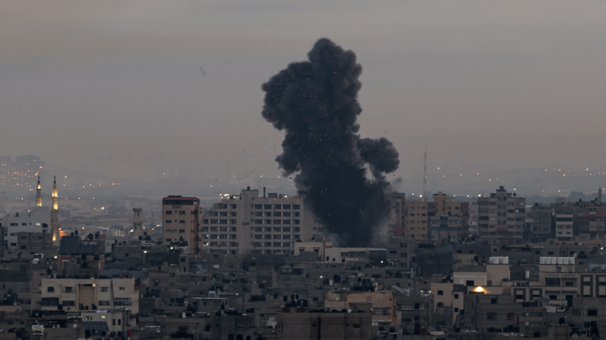 Watch: View of Gaza skyline after Israeli strikes hit Palestine