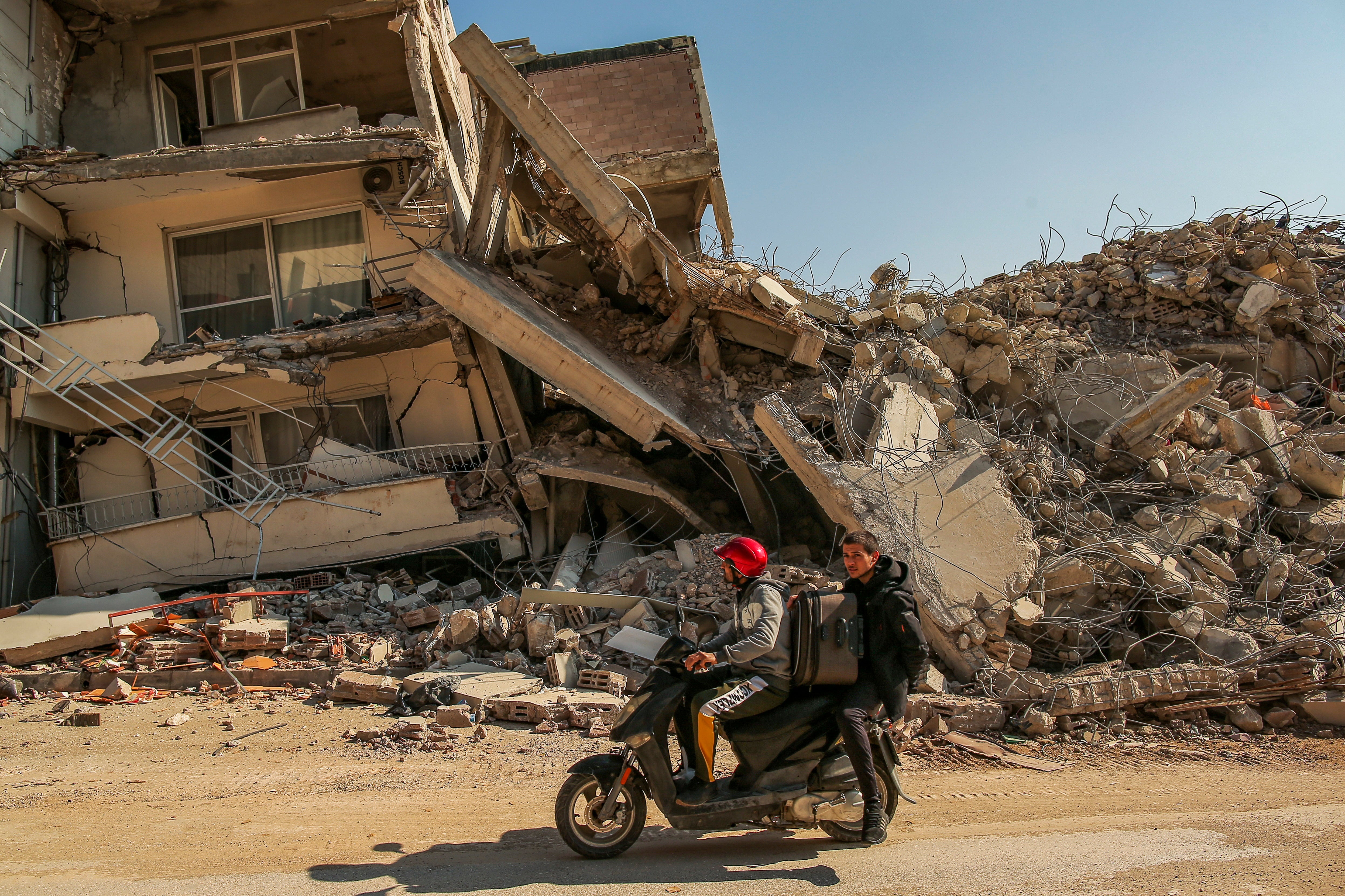 Destroyed homes in Samandag, southern Turkey