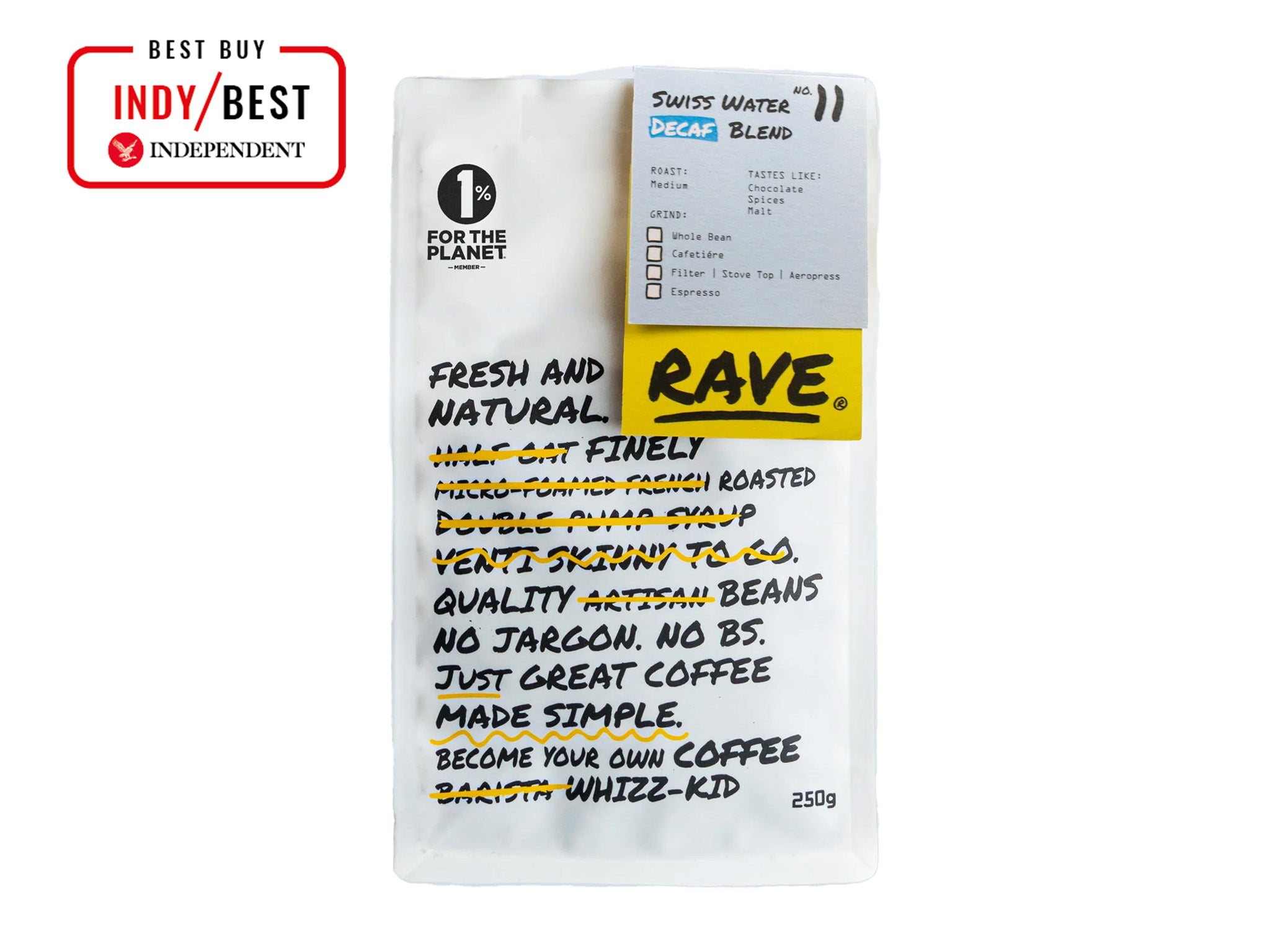 Rave Coffee Swiss water decaf no. 11