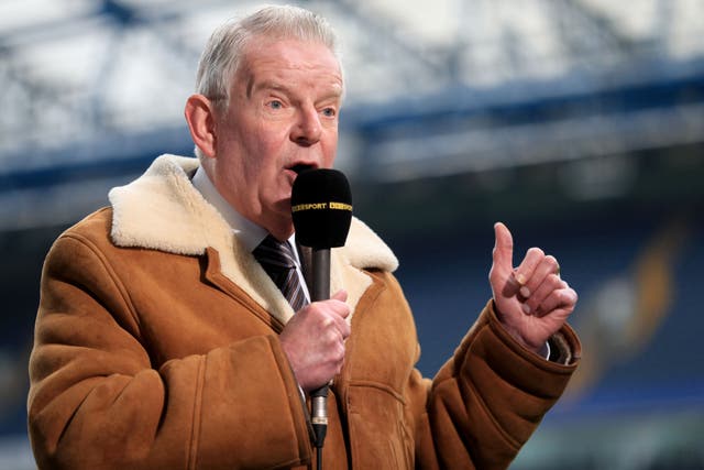 <p>Legendary football commentator John Motson has died, aged 77 (Adam Davy/PA)</p>