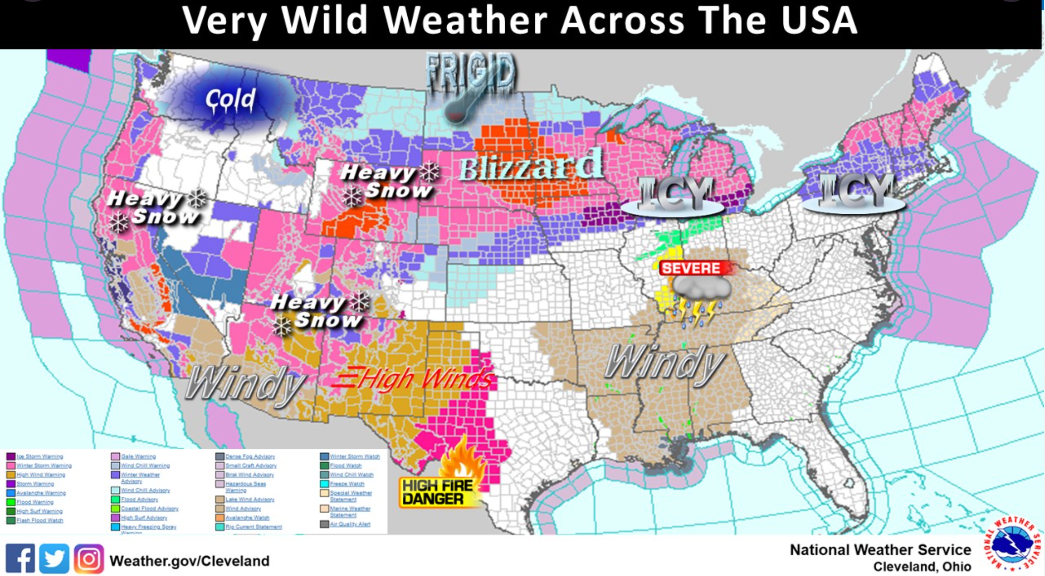 Weather extremes impacting the US from coast to coast this week