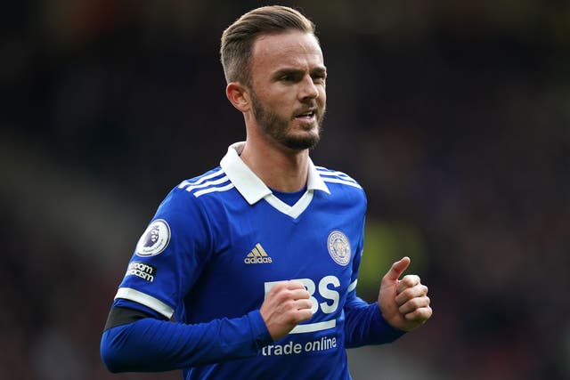 James Maddison is a fitness doubt for Leicester (Nick Potts/PA)