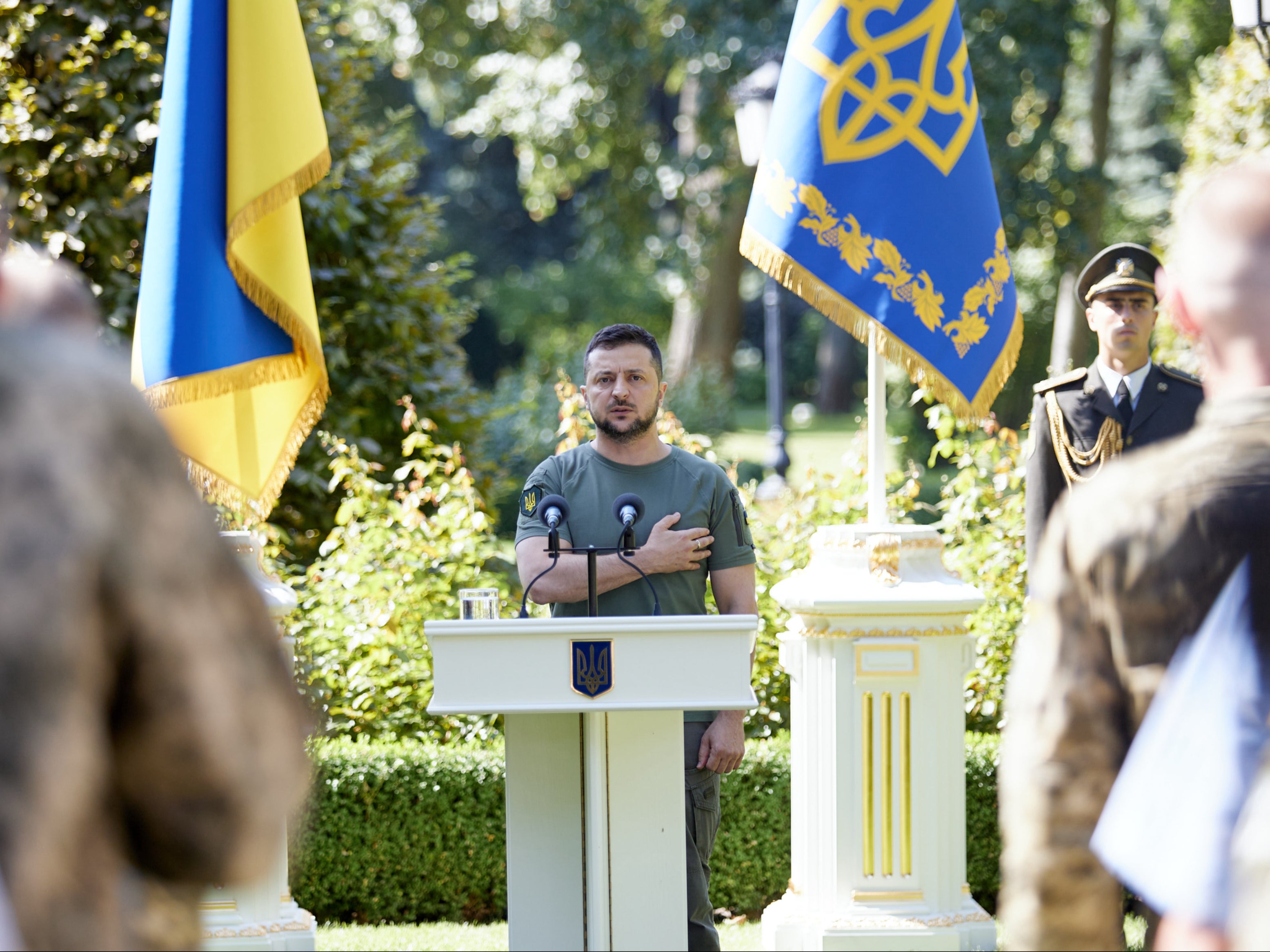 President Zelensky marking Ukraine’s day of independence from Soviet rule and the six-month anniversary of Russia’s invasion