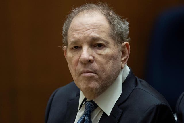 <p>Harvey Weinstein at a previous court appearance </p>