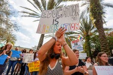 Anti-LGBT+ ‘attacks’ from Ron DeSantis spark statewide student walkout in Florida