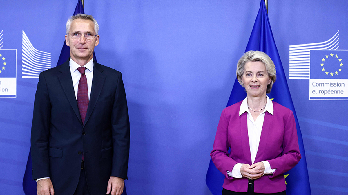 Watch live: Ursula Von der Leyen and Jens Stoltenberg mark anniversaries of Ukraine war and Estonian independence