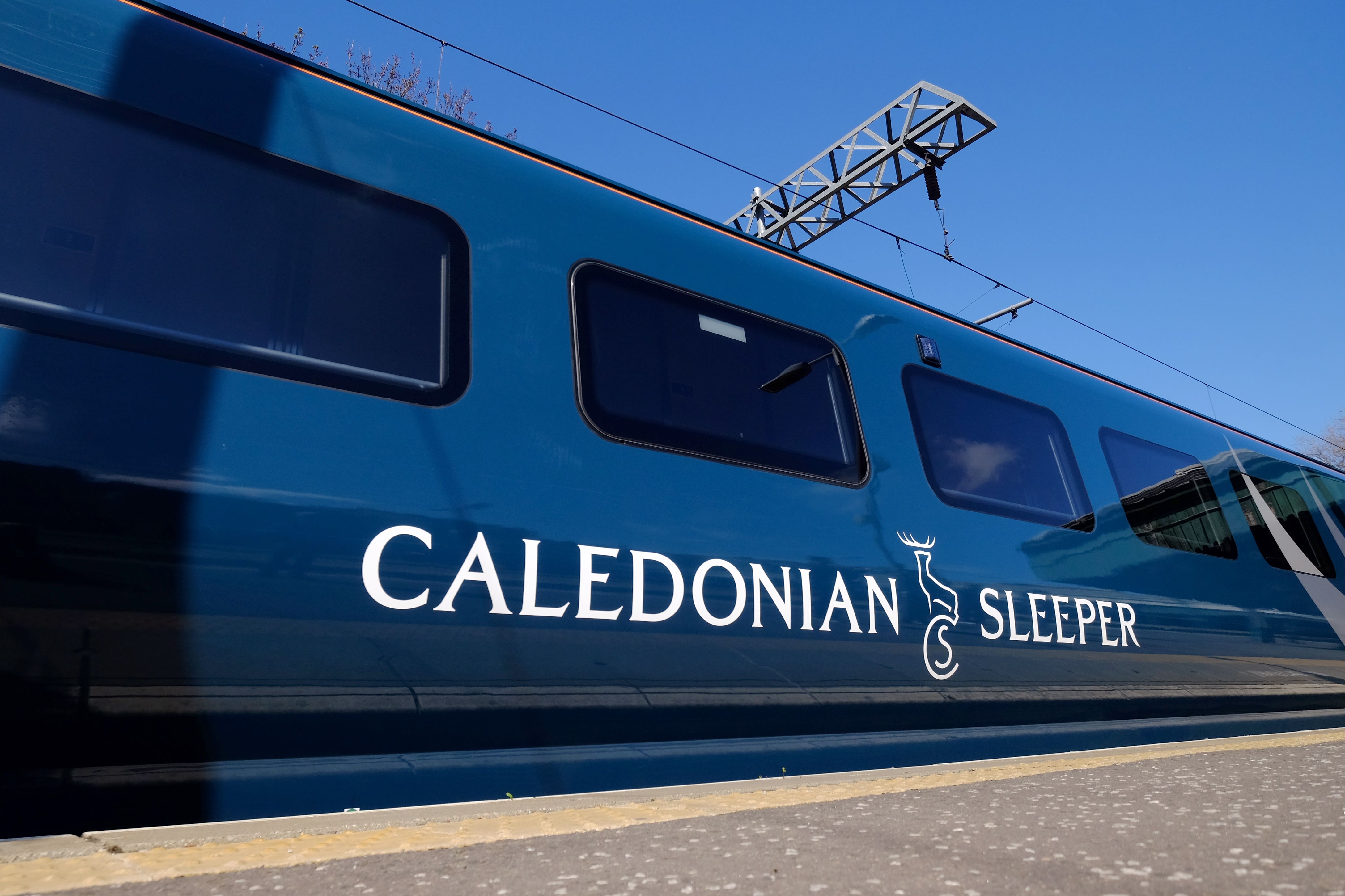 A Caledonian Sleeper train at Edinburgh Waverley Station (Jane Barlow/PA)