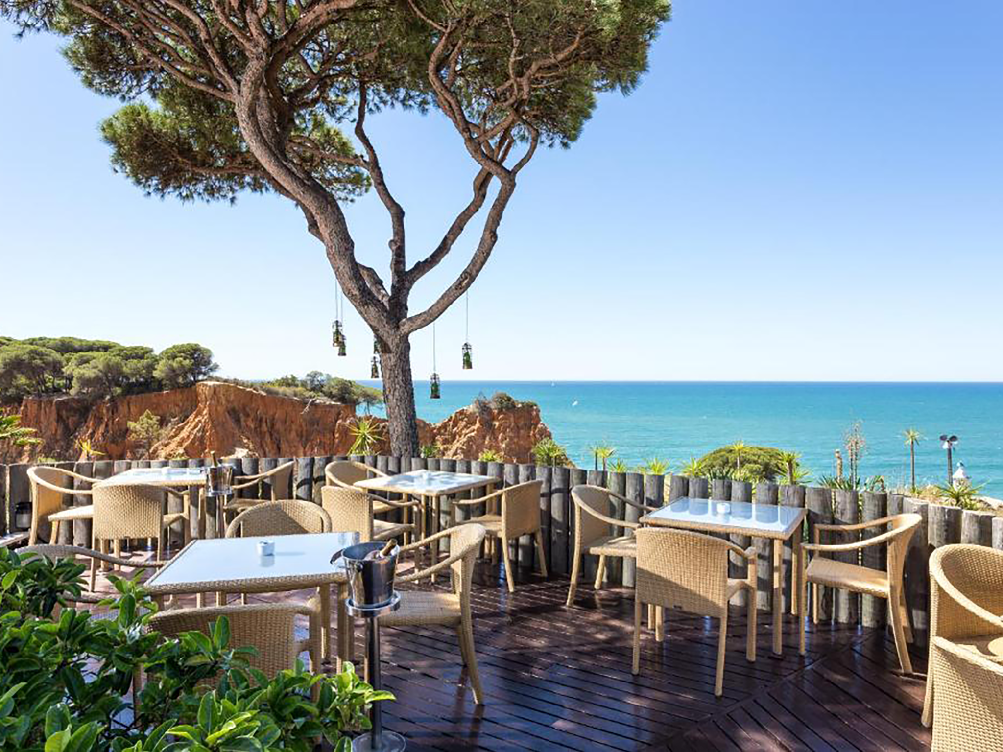 This gorgeous seaside hotel has a fish restaurant, beach café, champagne bar and more