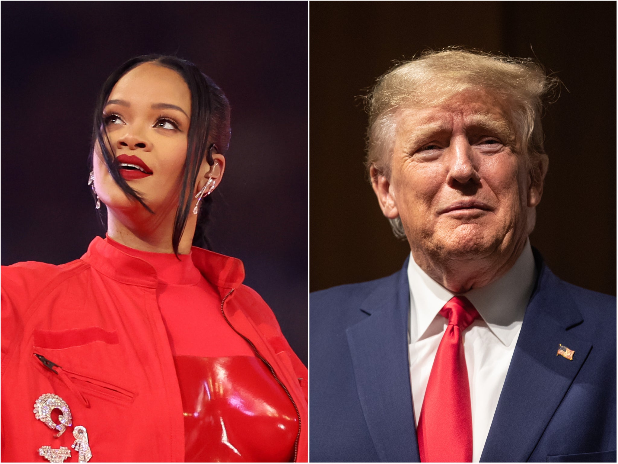 <p>Rihanna and Donald Trump</p>