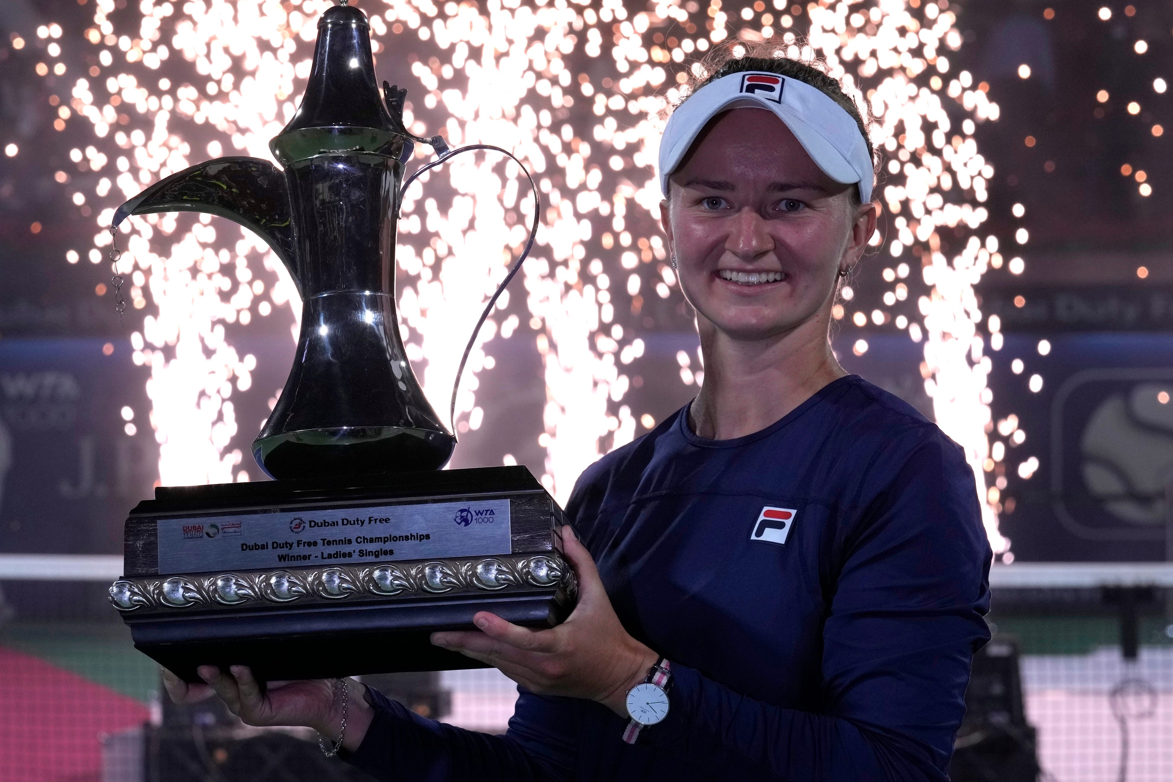 Barbora Krejcikova claimed a stunning win in Dubai (Kamran Jebreili/AP Photo)