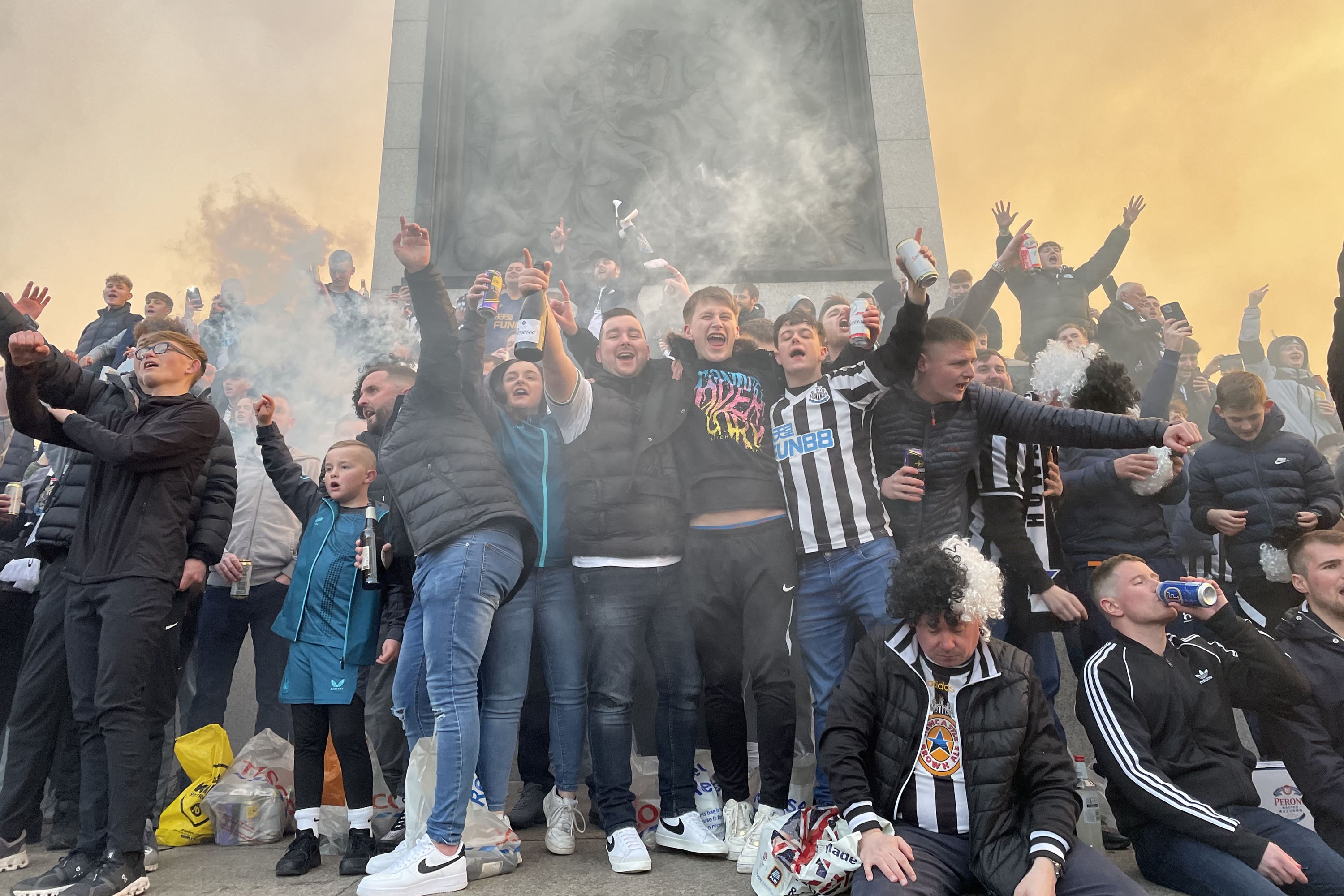 Newcastle fans take over Square ahead of Carabao Cup final The Independent