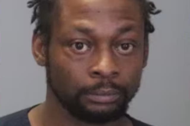 <p>D’Angelo Robinson Sr, 35, was arrested in Columbus, Georgia, and has been booked into the Muscogee County Jail and charged with eight counts of aggravated assault in connection with a gas station shooting that left nine minors wounded</p>