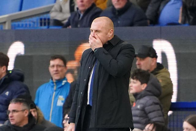 Everton manager Sean Dyche has to find a way to make his players more positive in front of goal (Peter Byrne/PA)