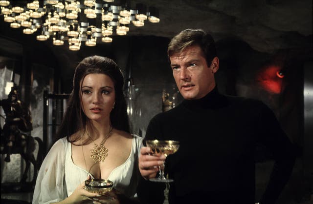 <p>Jane Seymour and Roger Moore in the 1973 film ‘Live and Let Die'</p>