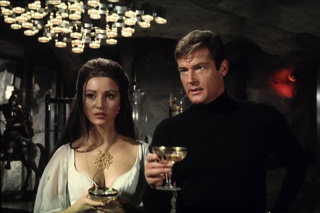 <p>Jane Seymour and Roger Moore in the 1973 film ‘Live and Let Die'</p>