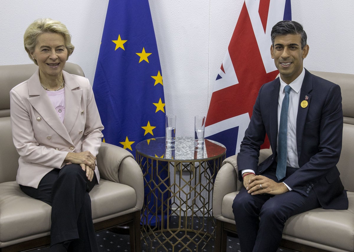 Rishi Sunak and EU’s Ursula von der Leyen to hold in-person talks on Northern Ireland Protocol