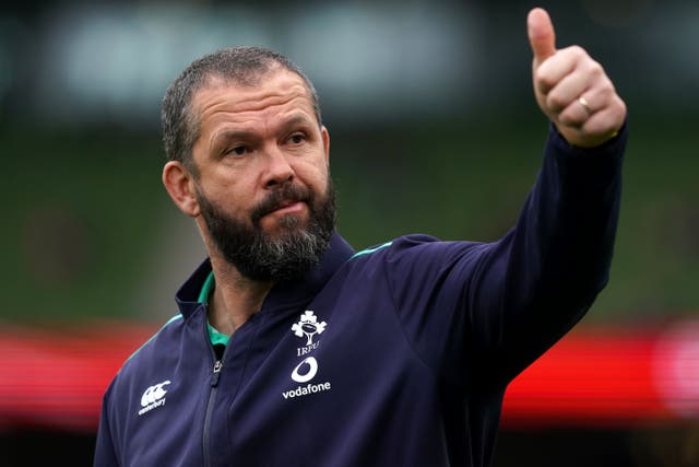 Andy Farrell is hopeful Ireland’s injury situation will improve before they return to action (Brian Lawless/PA)