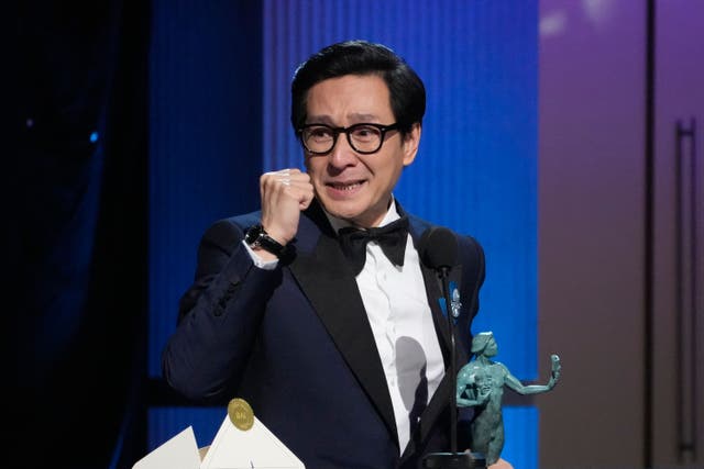 Ke Huy Quan becomes first Asian actor to win SAG best supporting actor prize (Chris Pizzello/AP)