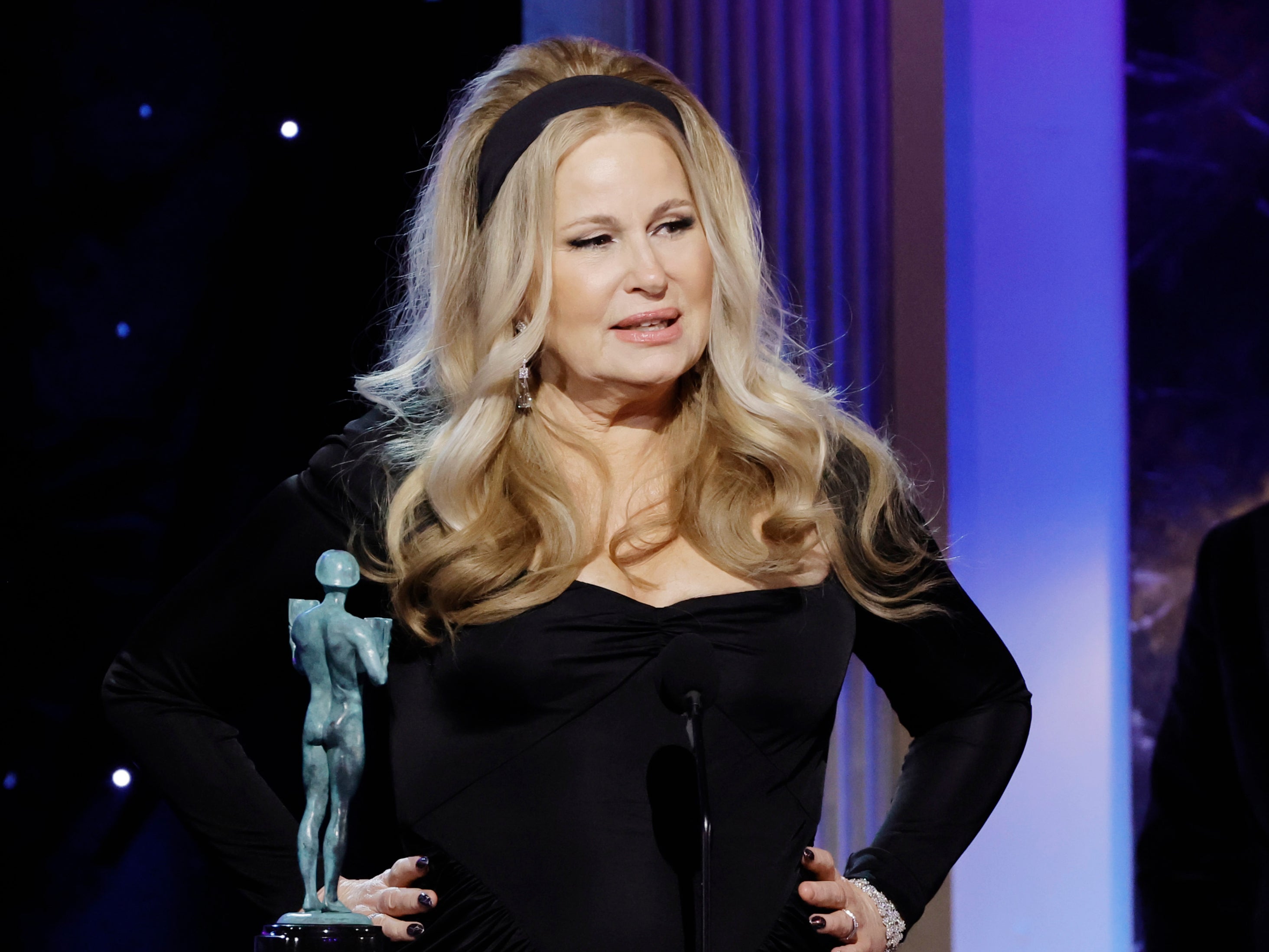 Jennifer Coolidge leaves her SAG Awards date Tim Bagley red-faced after  White Lotus acceptance speech