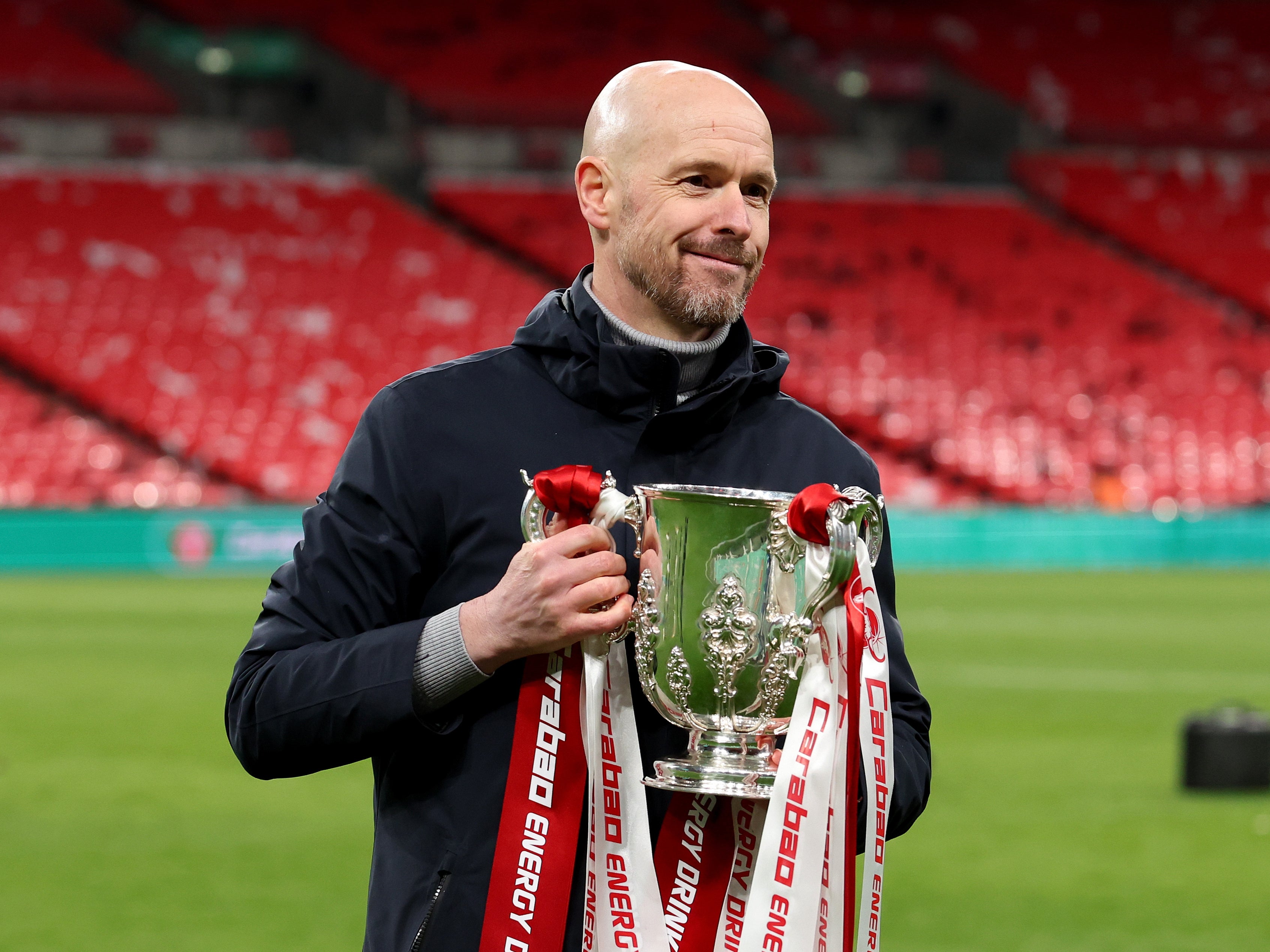 Erik ten Hag secured his first trophy as Manchester United manager with victory in the Carabao Cup final