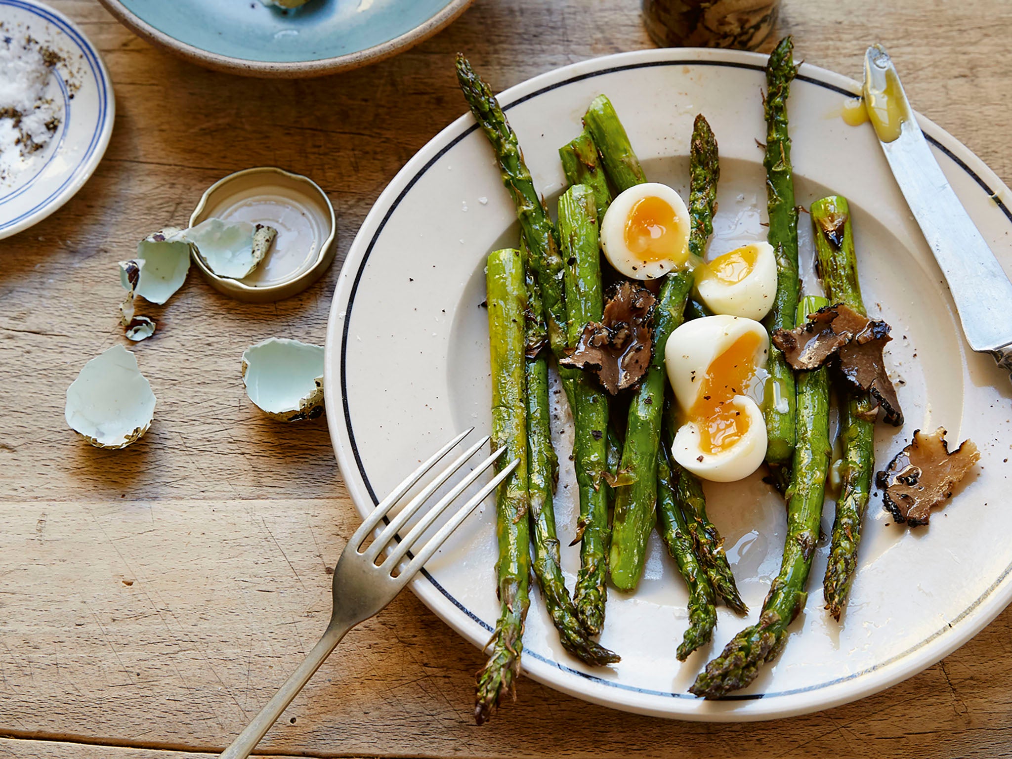Spring on a plate: asparagus, quail’s eggs and early season truffle
