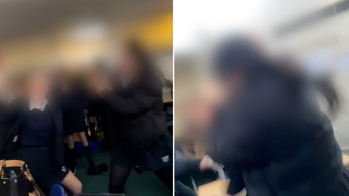 Shocking footage shows mass brawl at girls’ secondary school in Kent as Black student attacked | The Independent