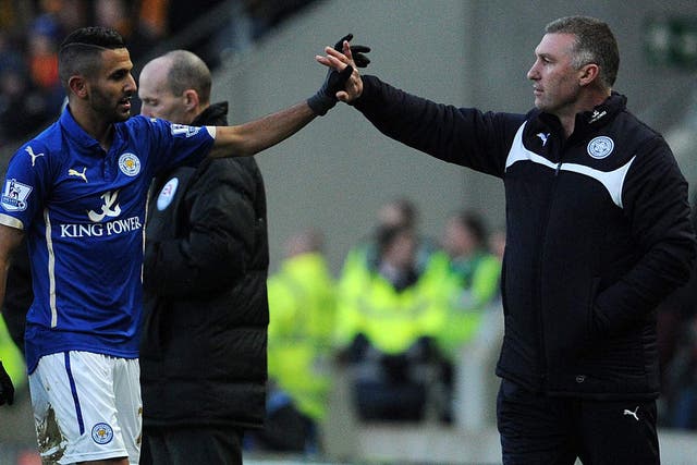 Bristol City manager Nigel Pearson (right) signed Manchester City star Riyad Mahrez when he was Leicester boss (Anna Gowthorpe/PA)