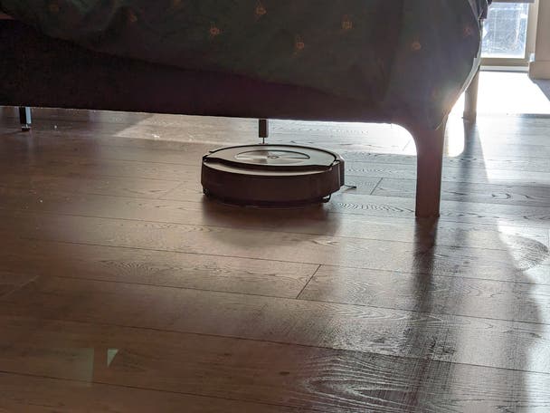 The in-built navigation system learns to avoid obstacles after mapping (Steve Hogarty / The Independent)