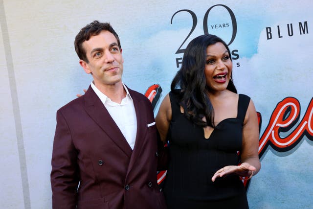 <p>BJ Novak and Mindy Kaling</p>